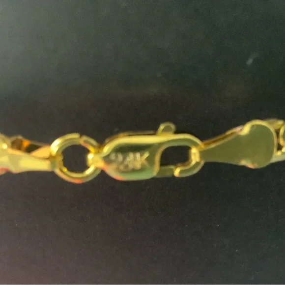 Brand new shiny 24k gold over silver. Classic Figaro Chain Necklace. Nordstrom - Picture 5 of 6